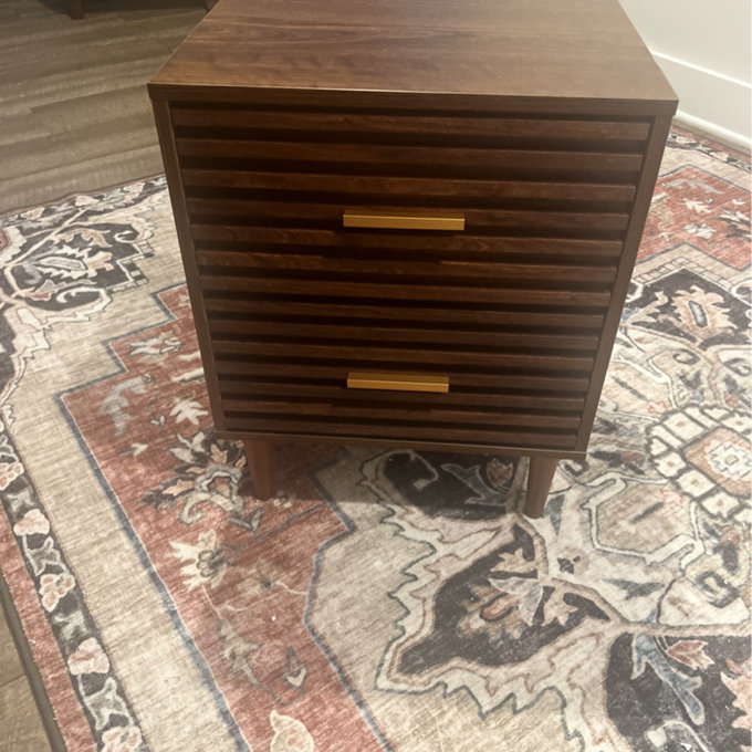 Ivy Bronx Jamyira 2 - Drawer Nightstands Set, Mid Century Modern